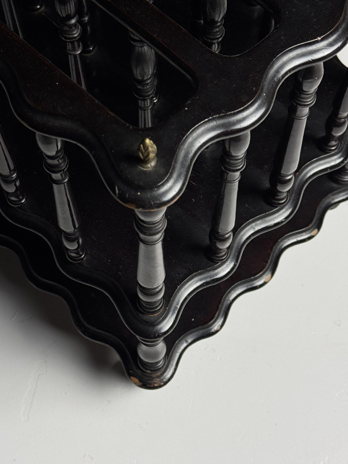 French Magazine Rack on Brass Castors, 19th Century, photo 5