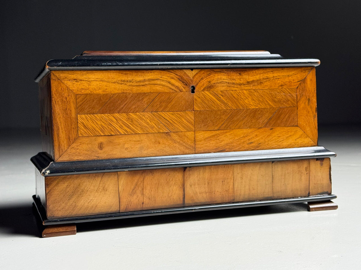 German Veneered Box with Secret Drawer, c. 1800, photo 6