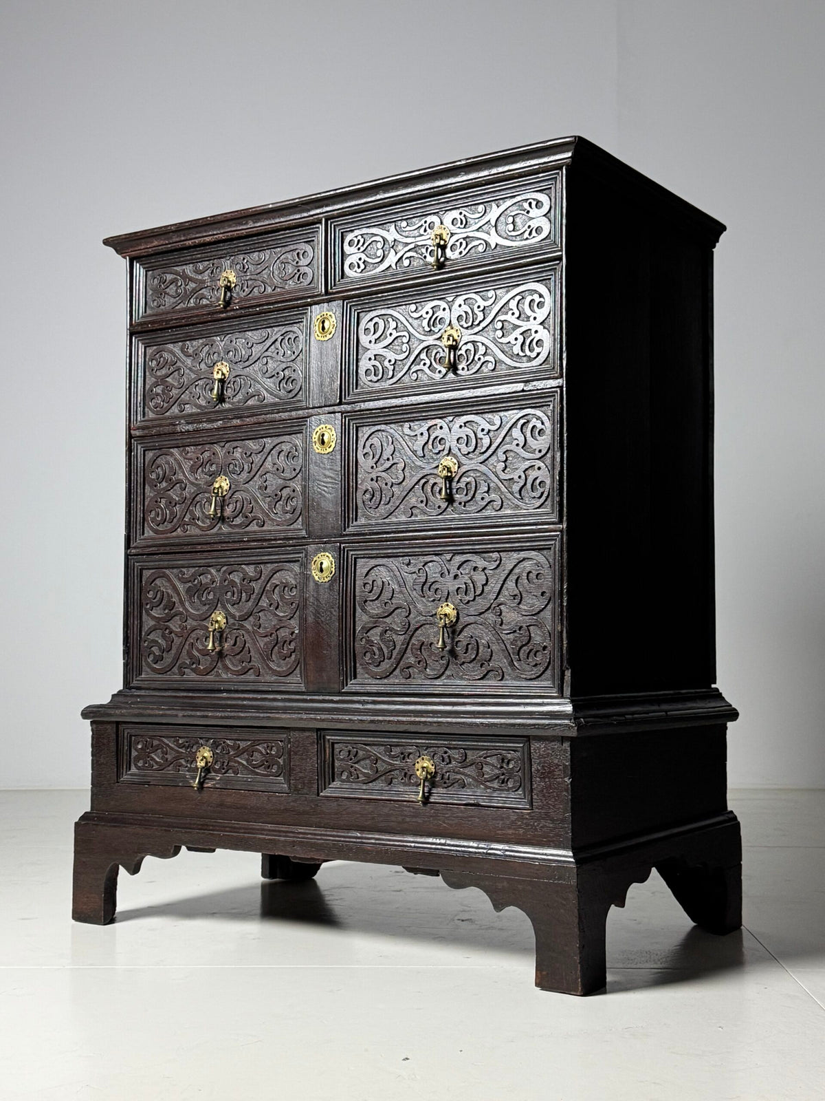 English Oak Chest on Stand, 19th Century, photo 10