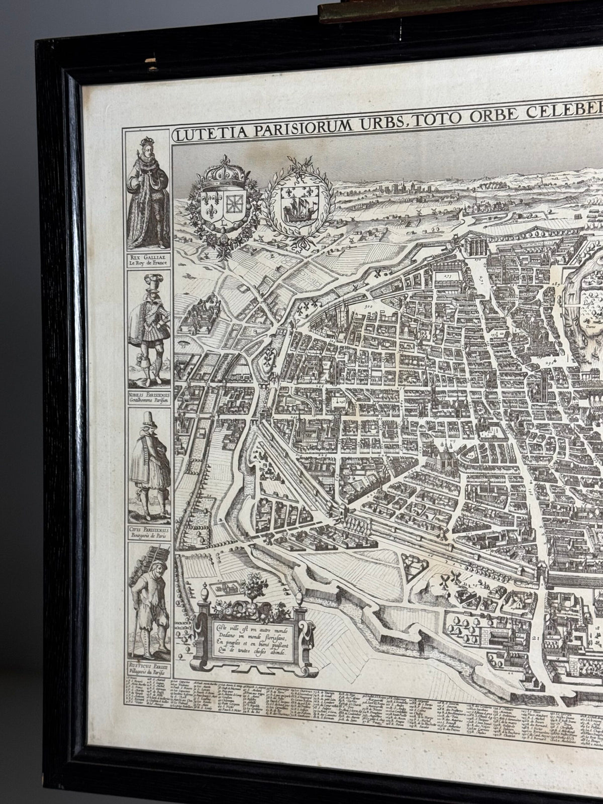 Framed Map of Paris in 1618, photo 12