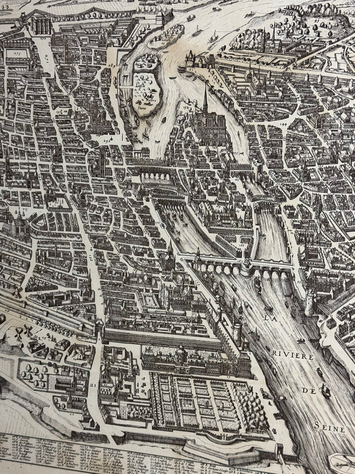 Framed Map of Paris in 1618, photo 9