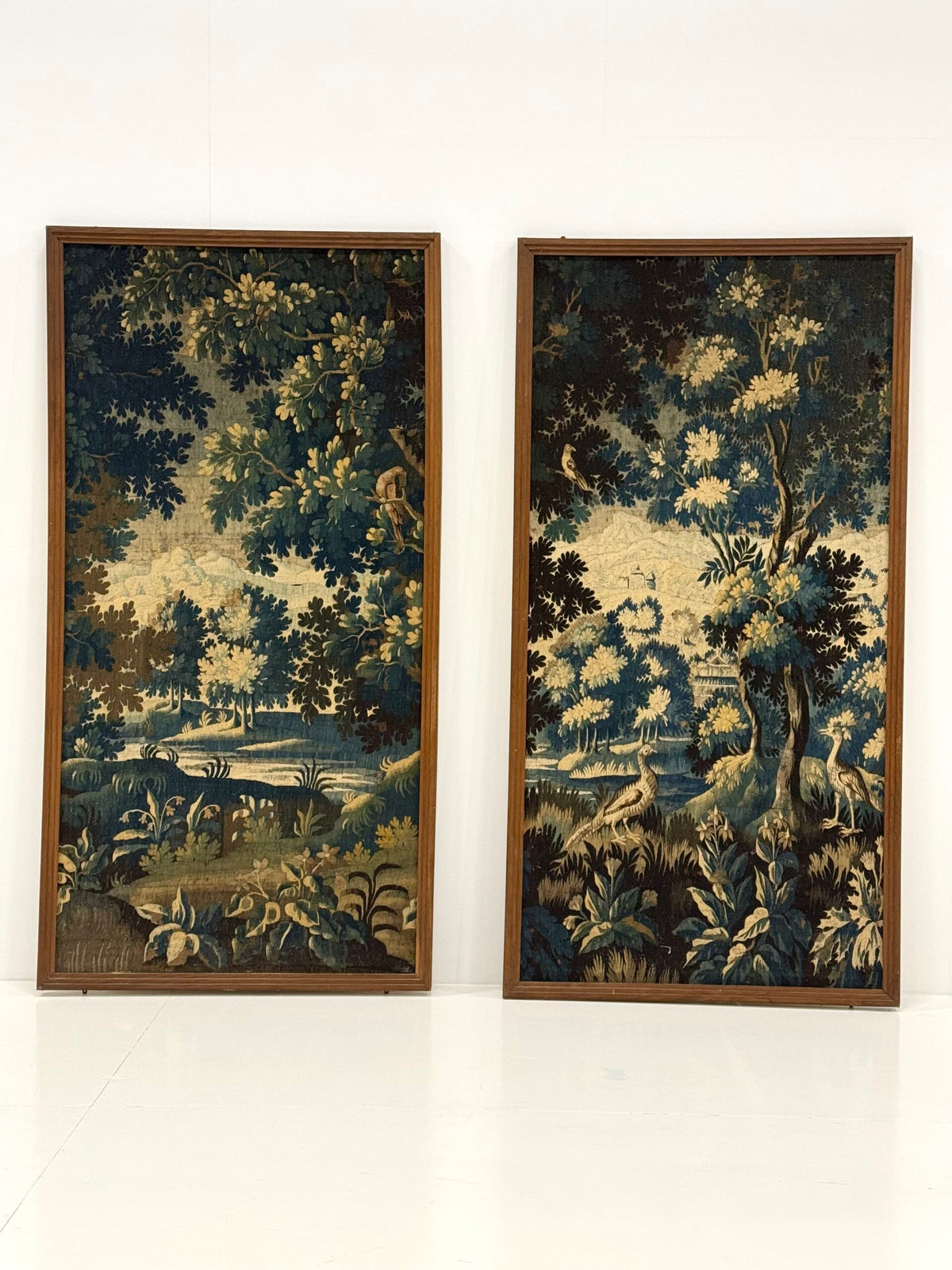 Pair of Framed 18th Century Aubusson Tapestries, France, photo 4