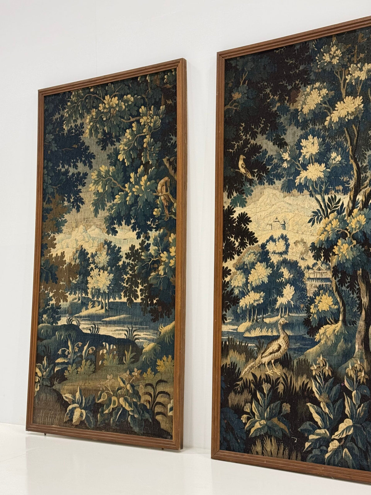 Pair of Framed 18th Century Aubusson Tapestries, France, photo 23