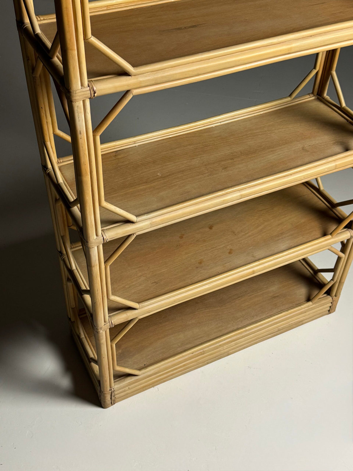 Vintage French Bamboo Bookcase, c. 1980, photo 15