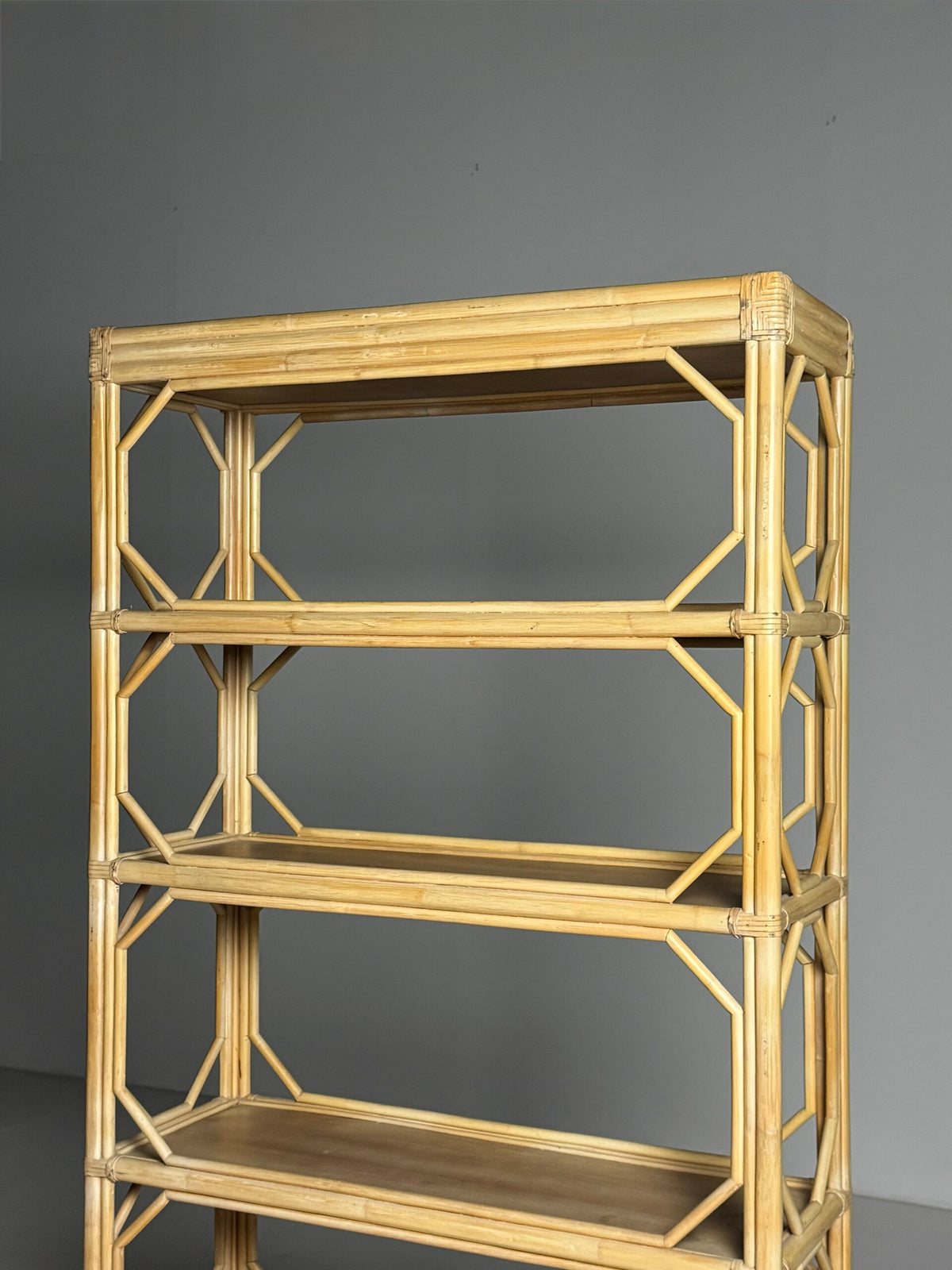 Vintage French Bamboo Bookcase, c. 1980, photo 5