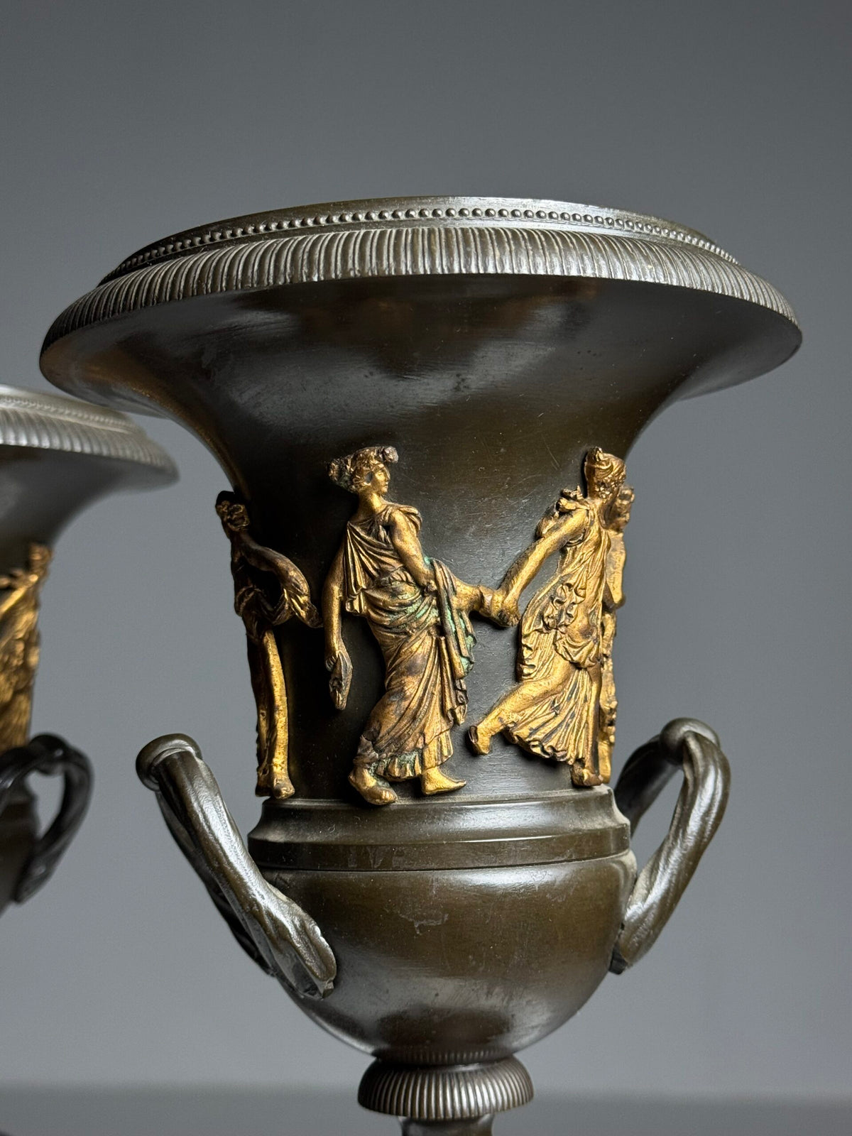 Pair of Medici Style Bronze Vases, France, 19th Century, photo 3