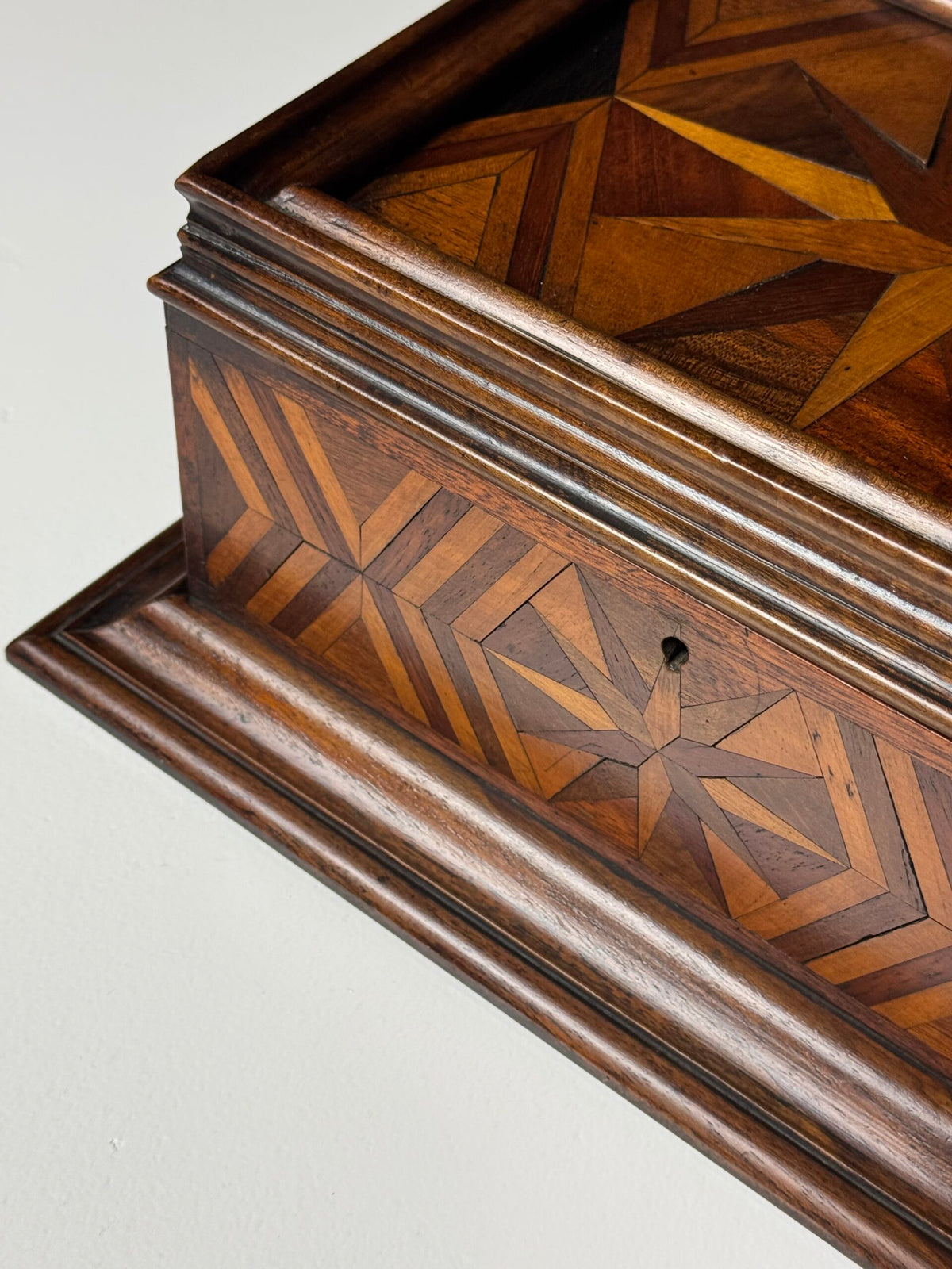 19th Century Marquetry Jewellery Box with Mirror, photo 6