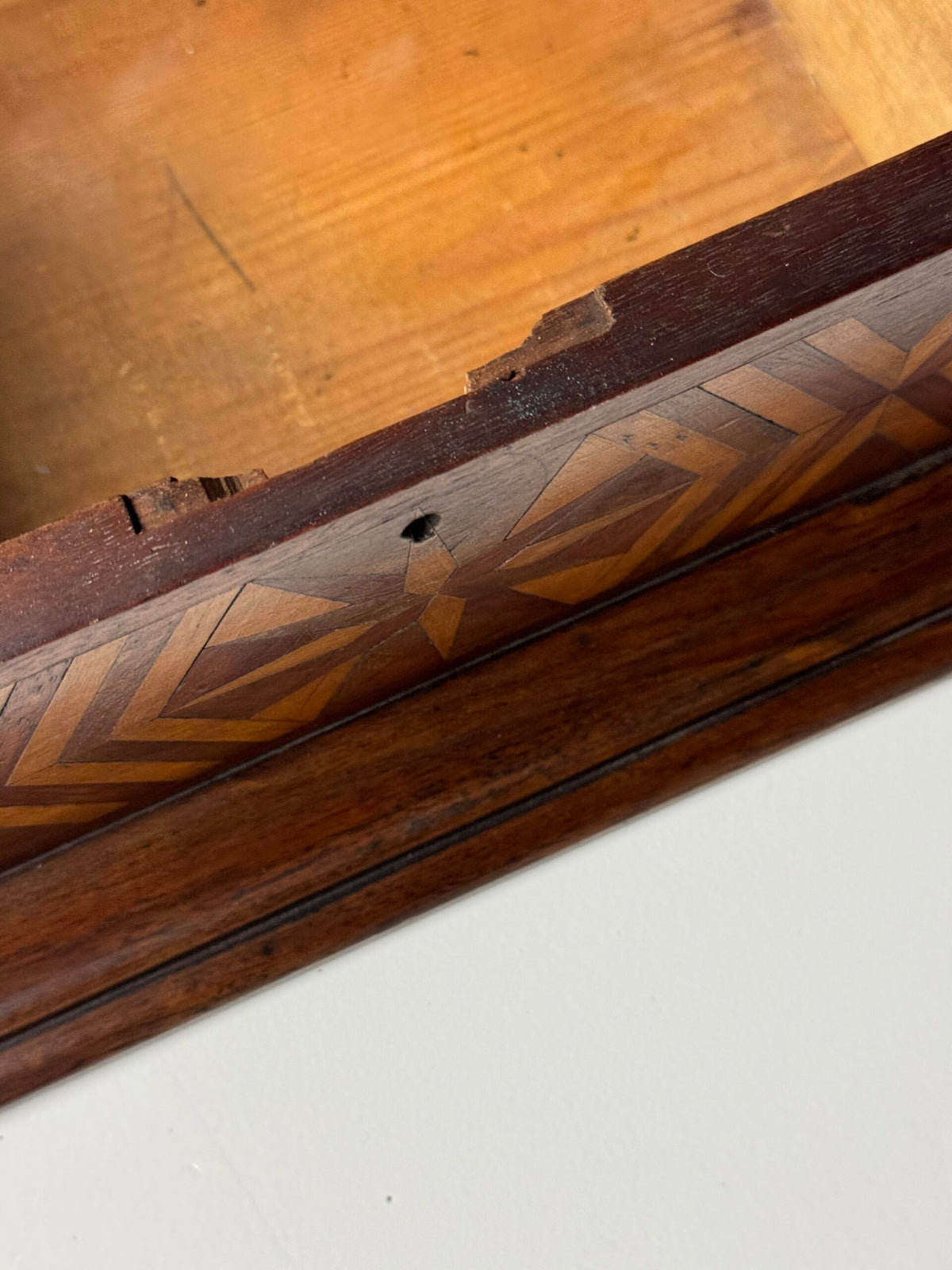 19th Century Marquetry Jewellery Box with Mirror, photo 10