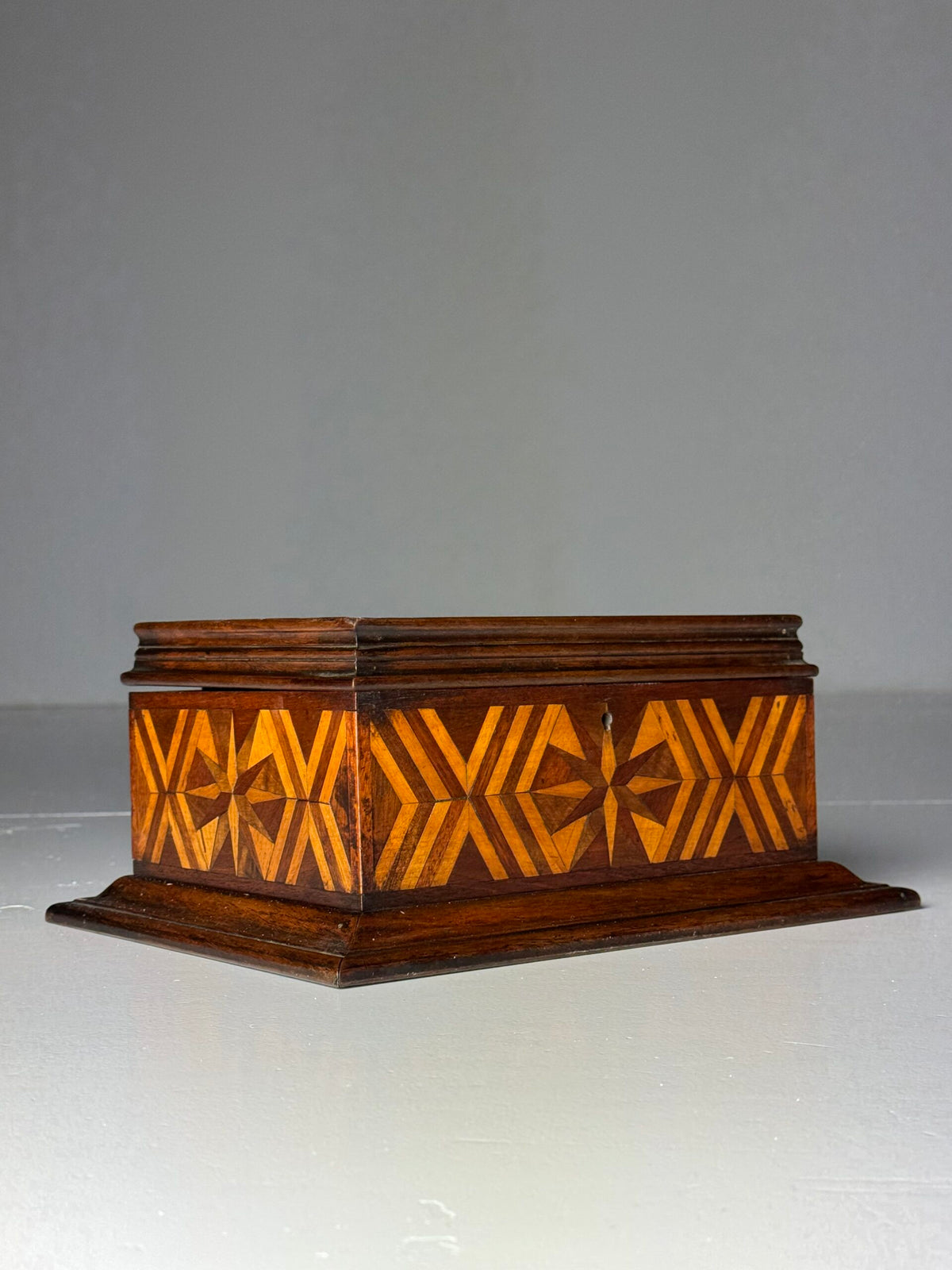 19th Century Marquetry Jewellery Box with Mirror, photo 14