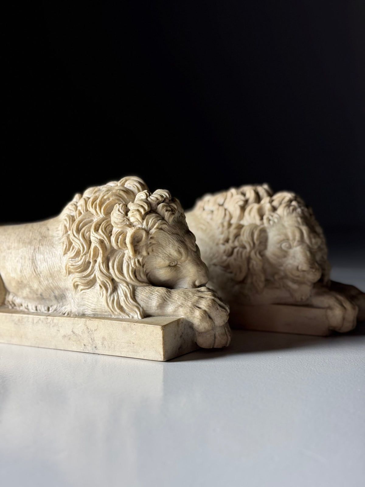 Pair of Reclining Lions After Canova, Mid 20th Century, photo 10