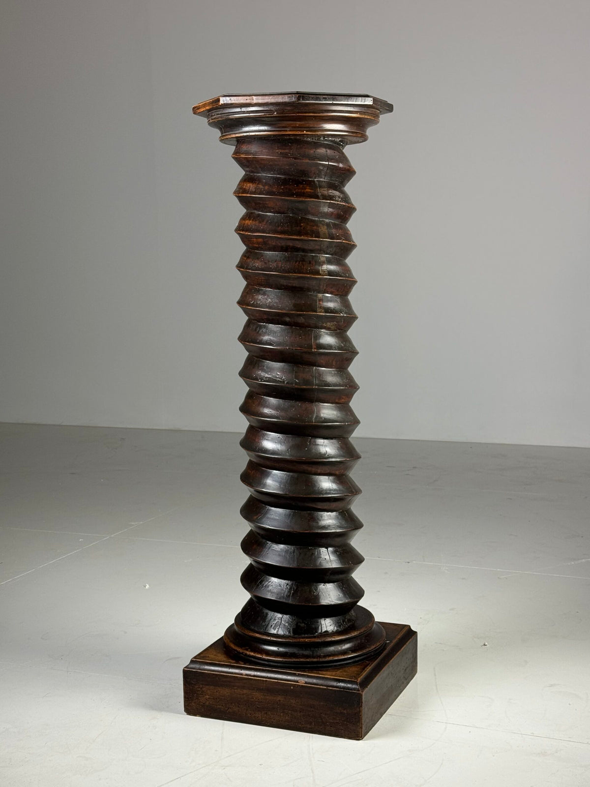 Large French Screw Column Pedestal, Early 20th Century, photo 8