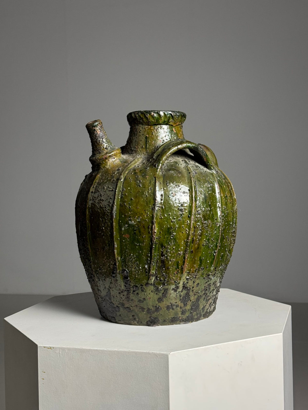 French 18th Century Green Glazed Jug, photo 8