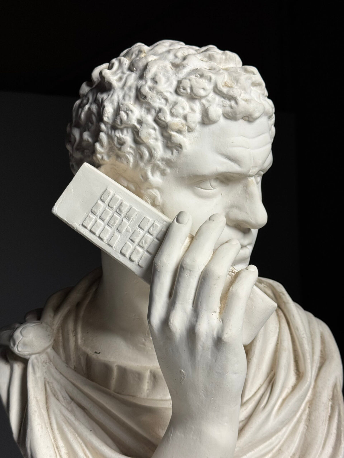 Plaster Bust of Emperor Caracalla on the Phone, photo 4