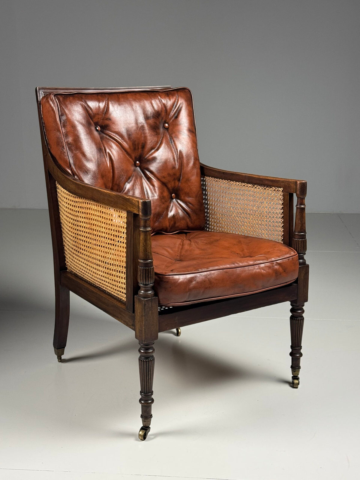 English Mahogany Library Bergere Chair, George IV, 1825, photo 6