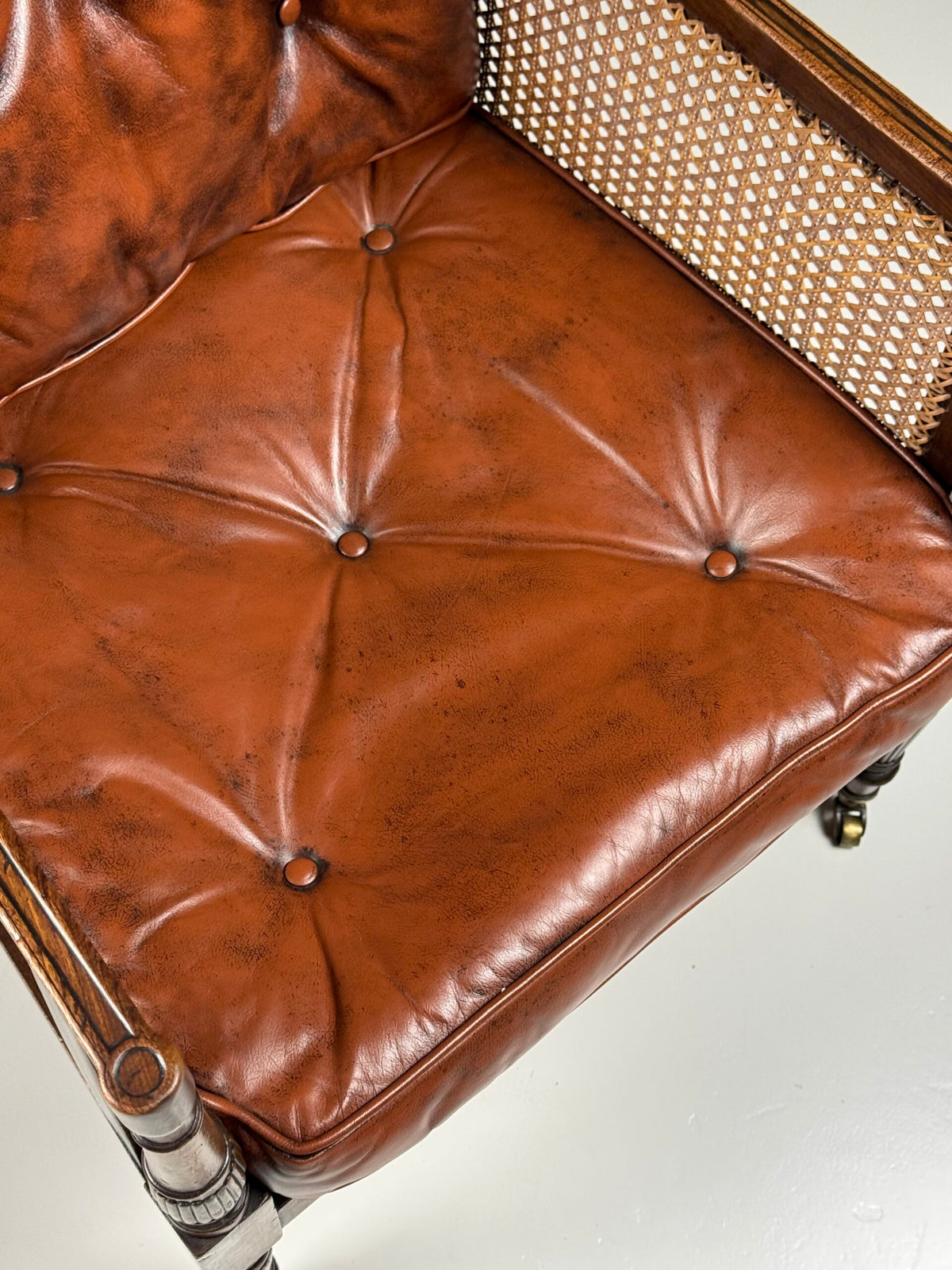 English Mahogany Library Bergere Chair, George IV, 1825, photo 7