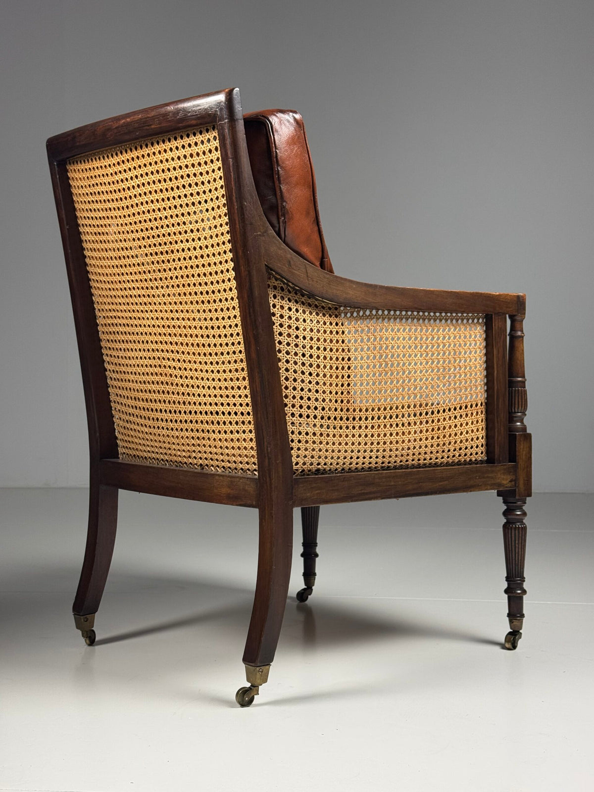 English Mahogany Library Bergere Chair, George IV, 1825, photo 3