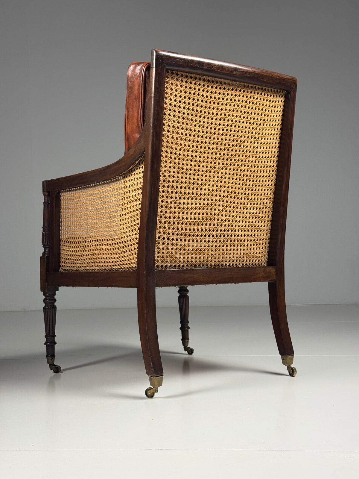 English Mahogany Library Bergere Chair, George IV, 1825, photo 16