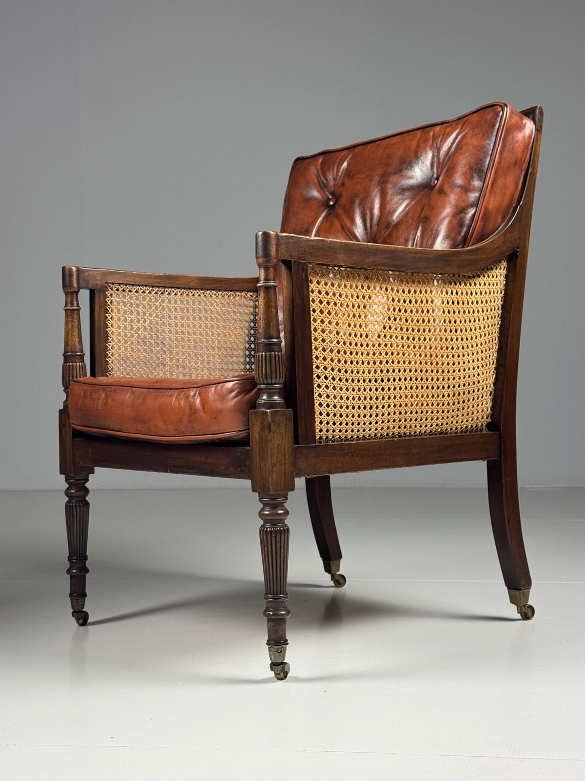 English Mahogany Library Bergere Chair, George IV, 1825, photo 17