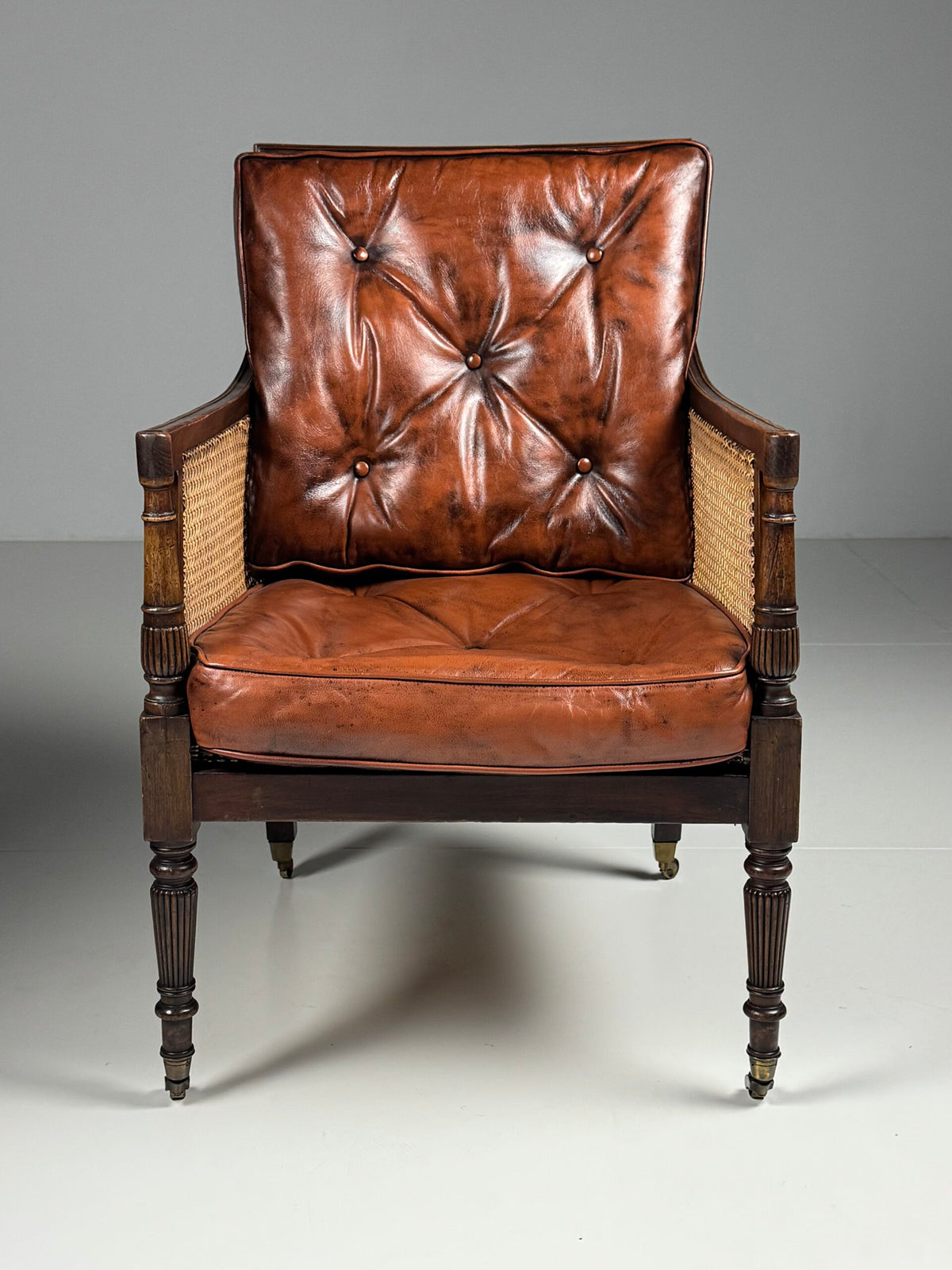 English Mahogany Library Bergere Chair, George IV, 1825, photo 4