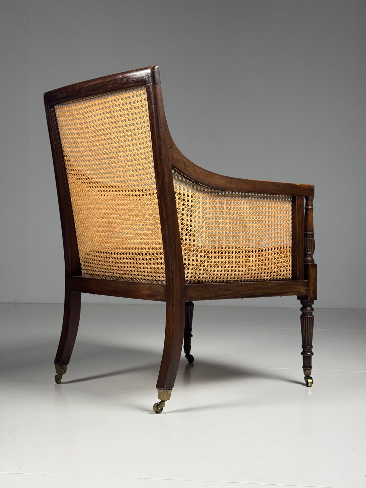 English Mahogany Library Bergere Chair, George IV, 1825, photo 21