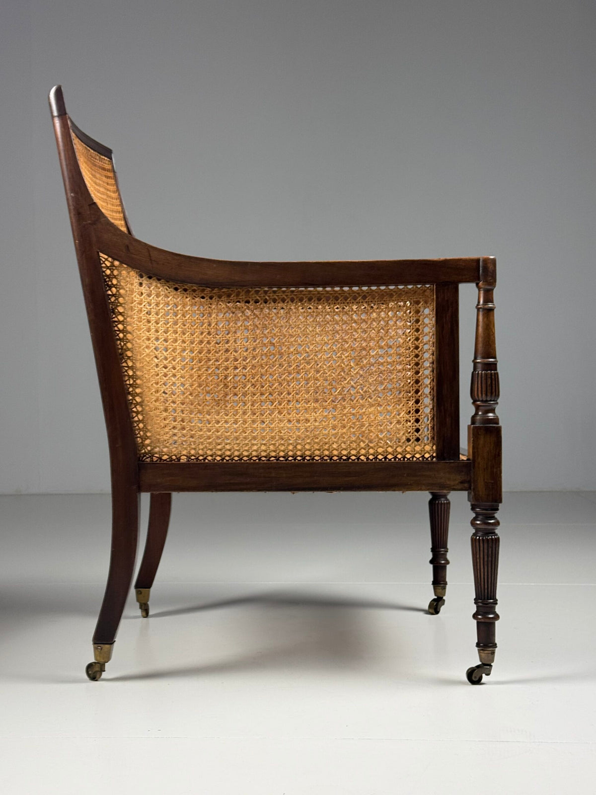 English Mahogany Library Bergere Chair, George IV, 1825, photo 26