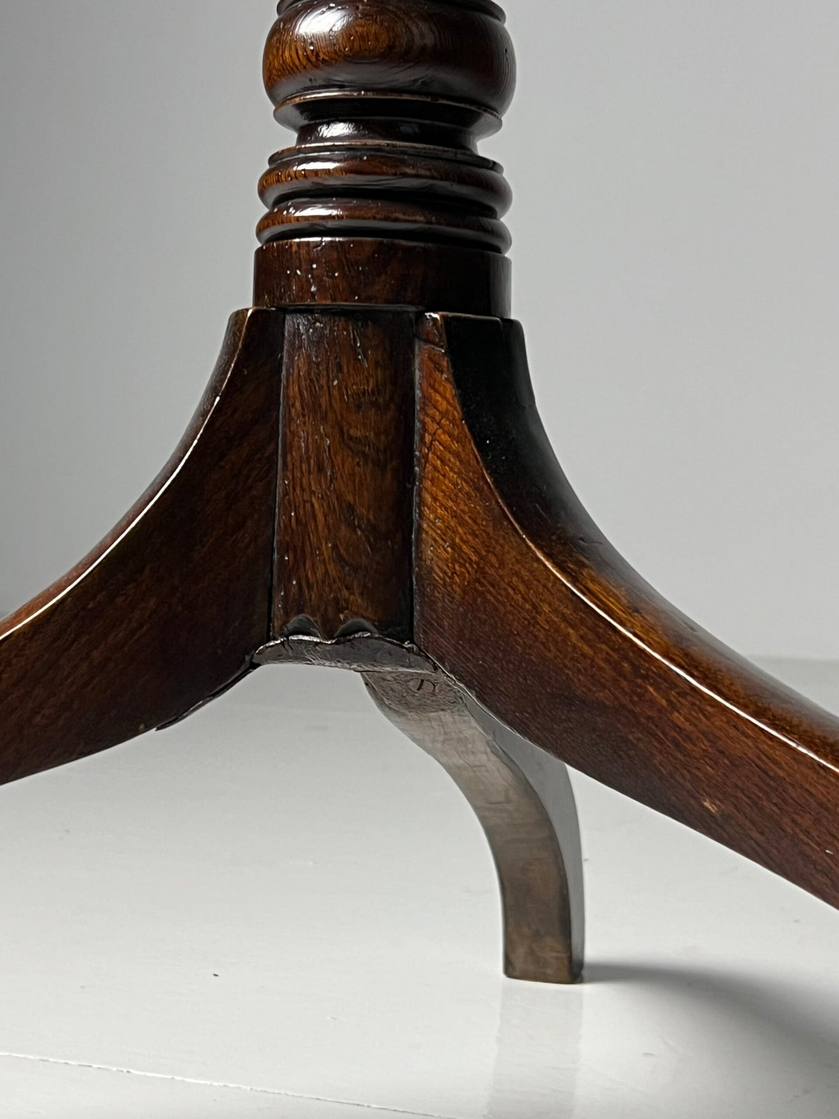 English Solid Oak Tilt Top Table, 19th Century, photo 6