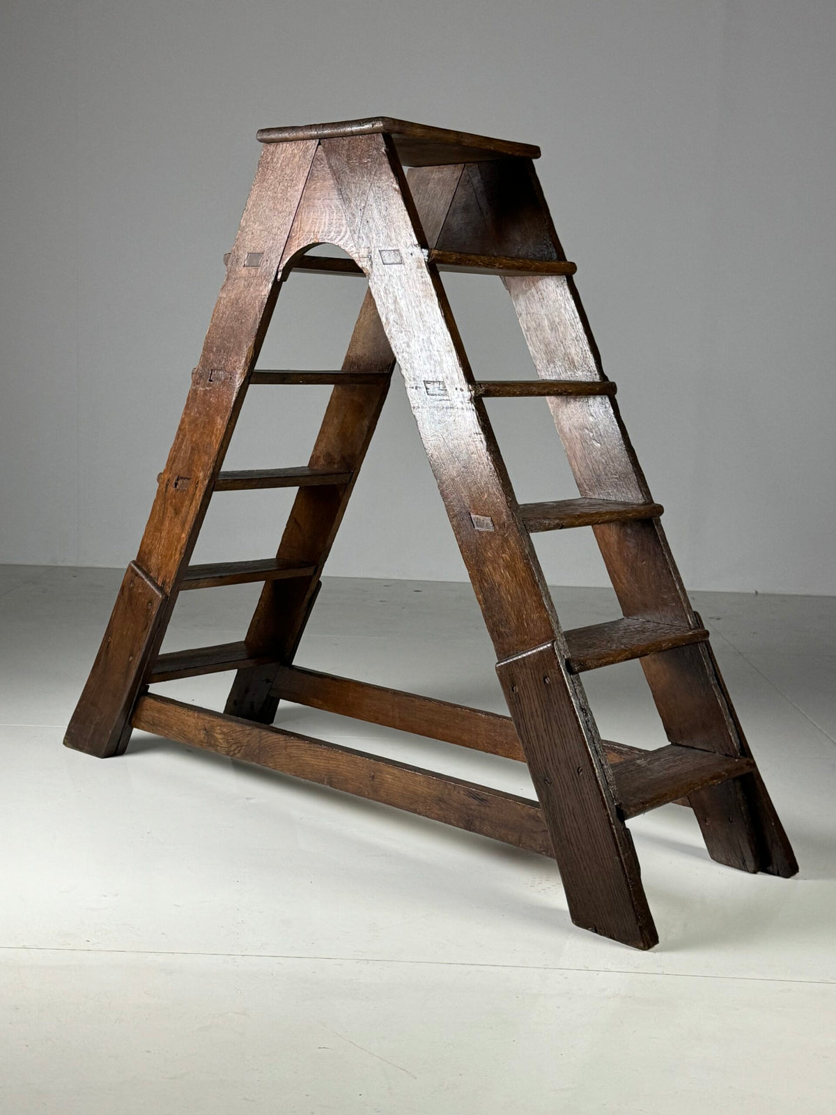 Antique Oak Library Steps, 19th Century, photo 2