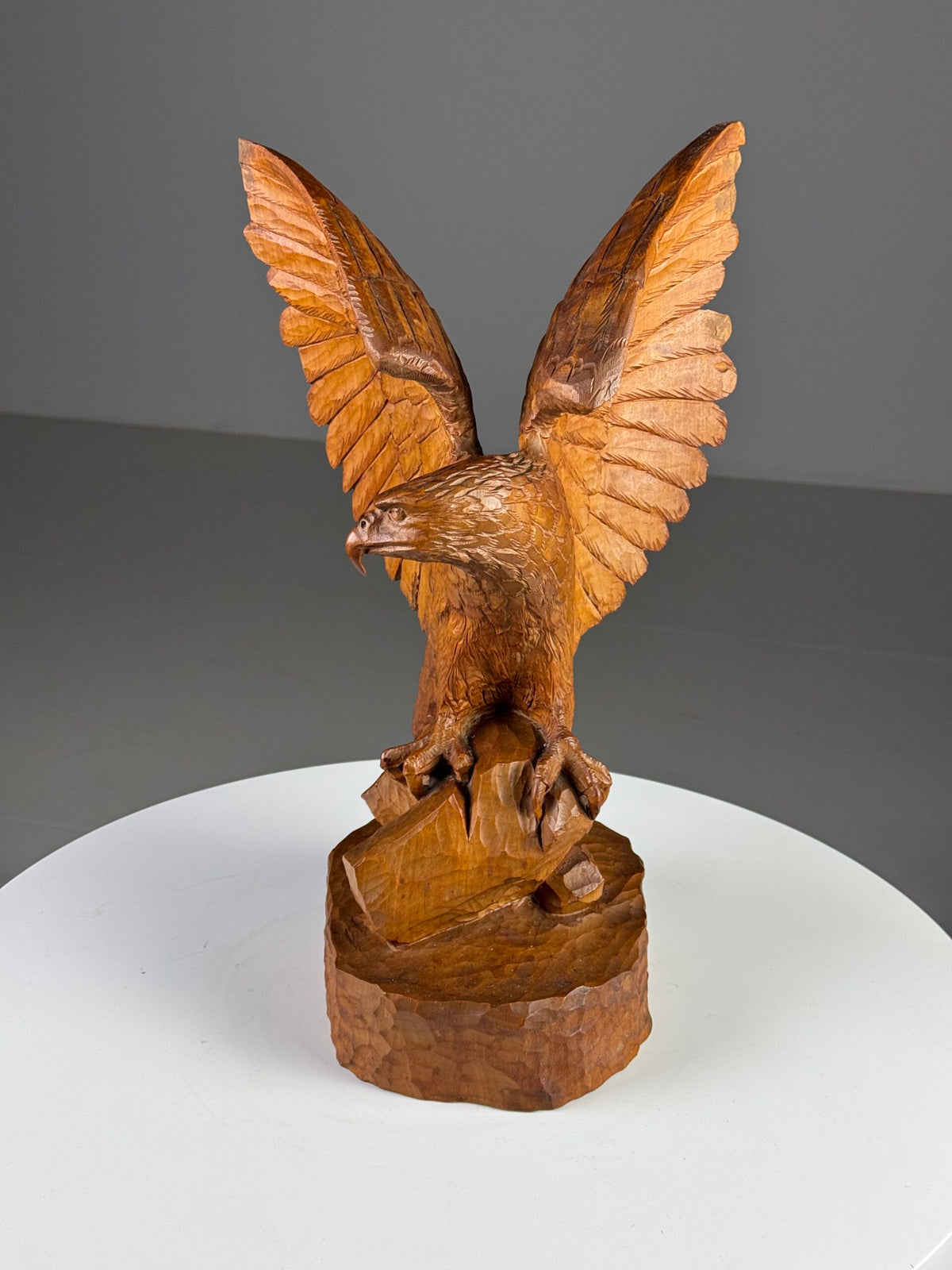 Black Forest Eagle Sculpture on a Rock, Early 20th Century, photo 7