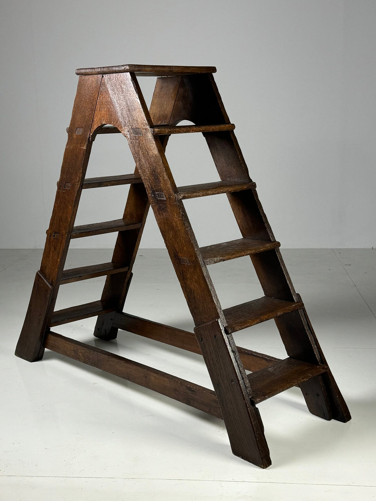 Antique Oak Library Steps, 19th Century, photo 3