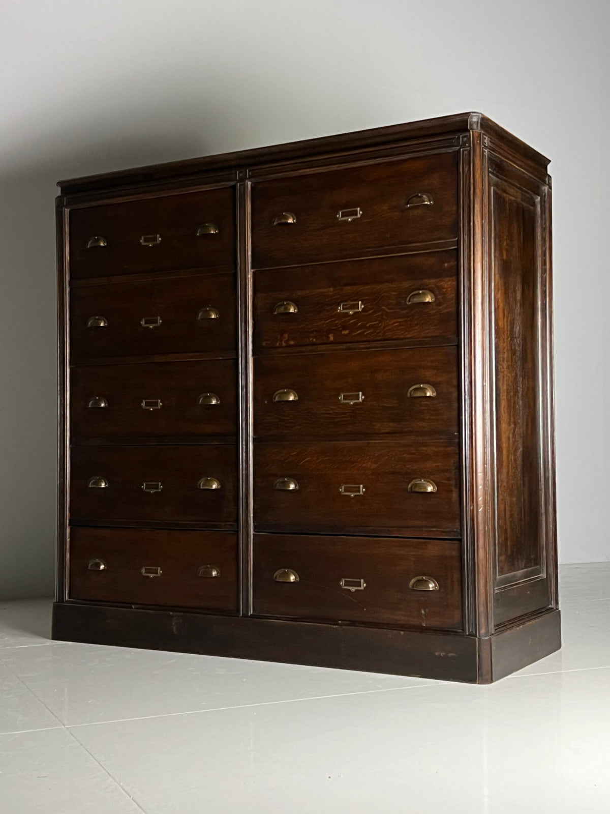 Solid Oak Apothecary Cabinet, Belgium c. 1900, photo 1