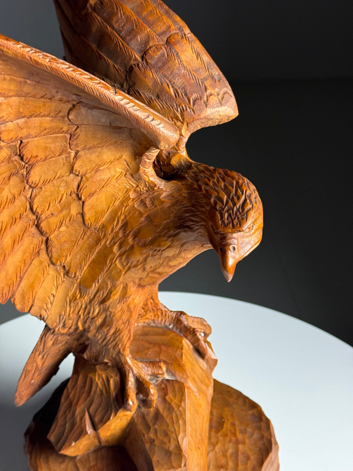 Black Forest Eagle Sculpture on a Rock, Early 20th Century, photo 4