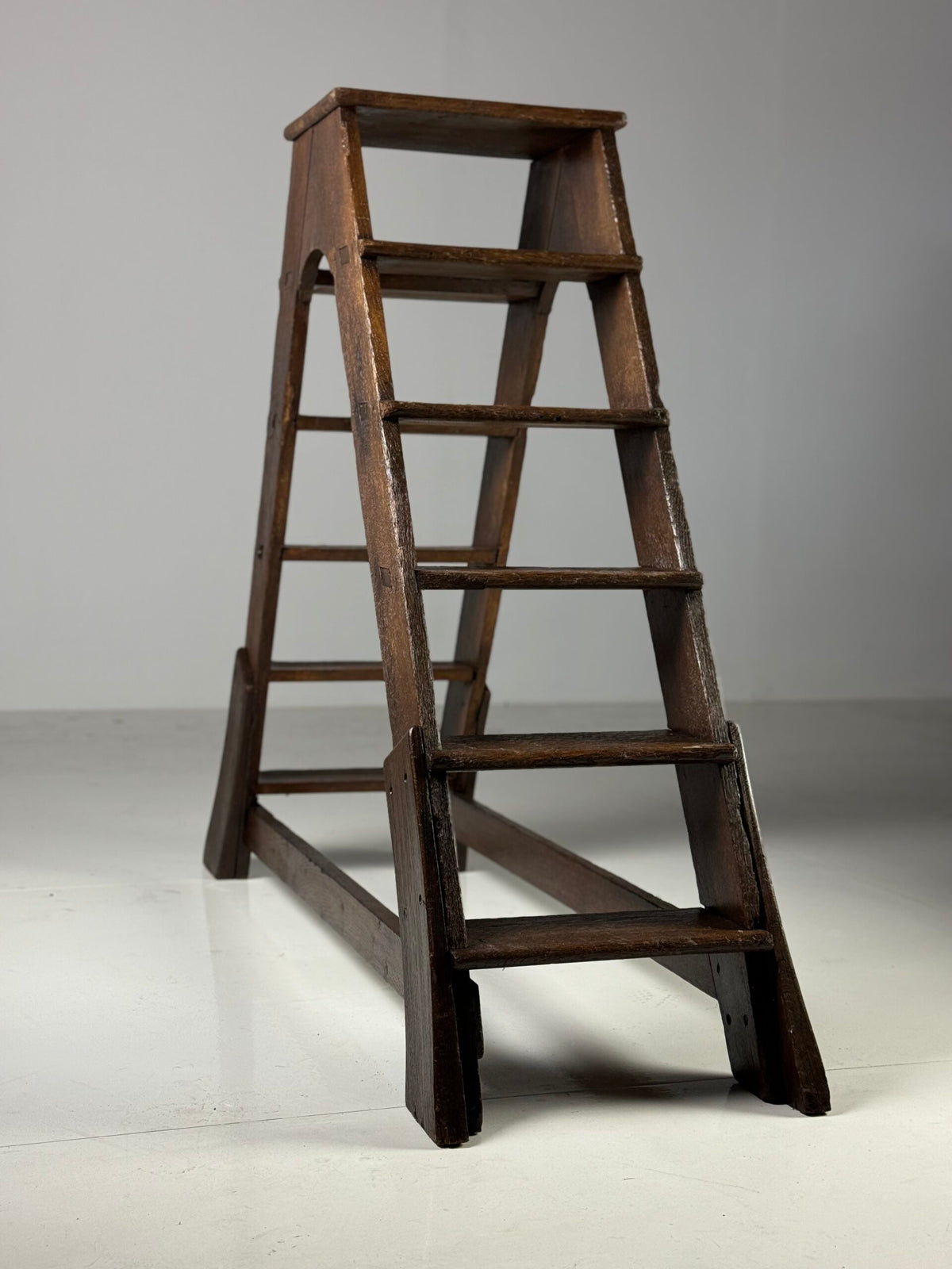 Antique Oak Library Steps, 19th Century, photo 19