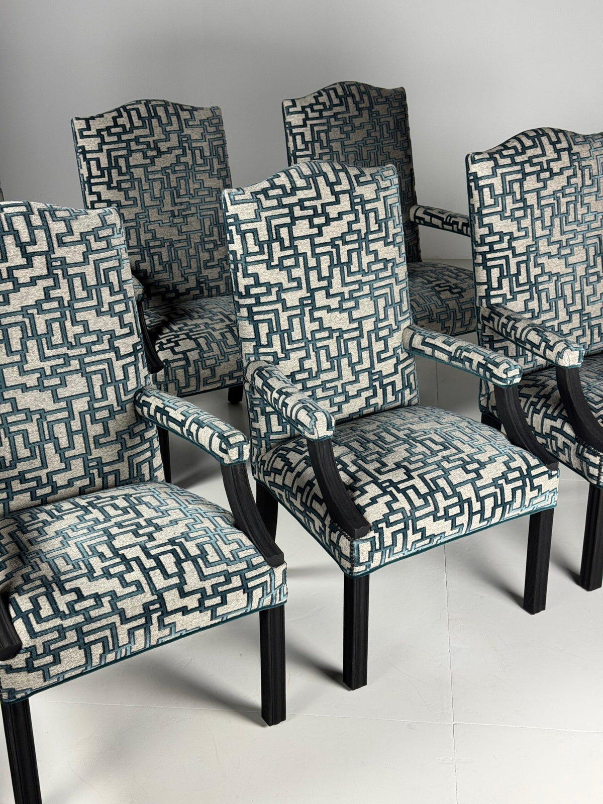 Set of Eight Classic Dining Chairs, Late 20th Century, photo 34
