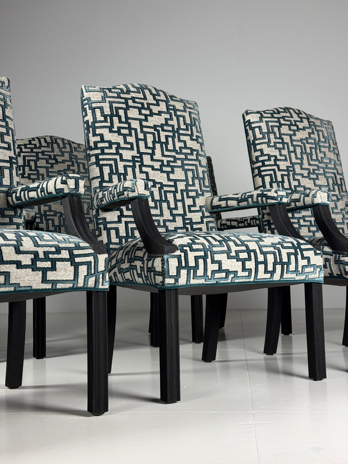 Set of Eight Classic Dining Chairs, Late 20th Century, photo 2