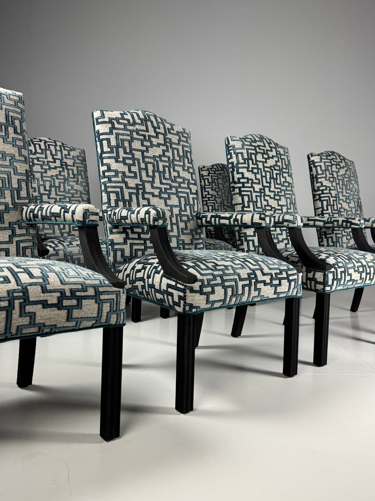 Set of Eight Classic Dining Chairs, Late 20th Century, photo 36