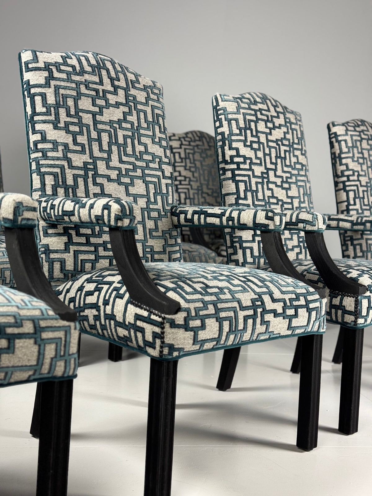 Set of Eight Classic Dining Chairs, Late 20th Century, photo 37
