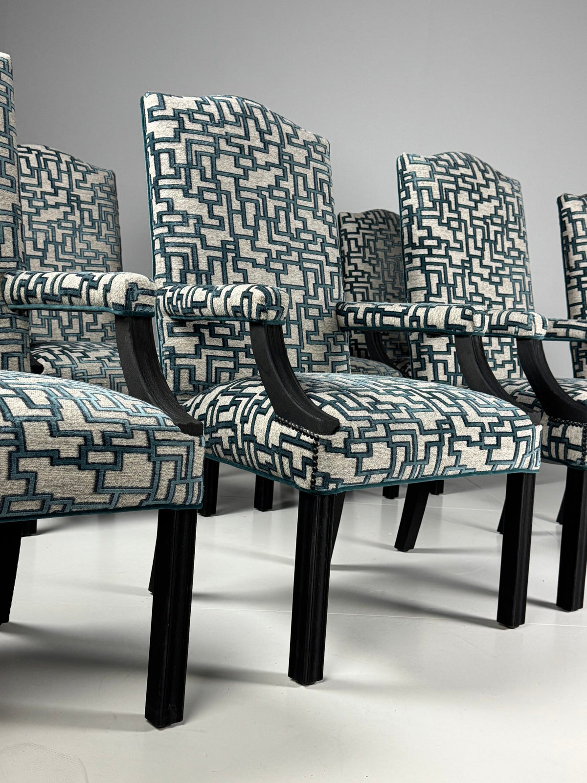 Set of Eight Classic Dining Chairs, Late 20th Century, photo 38