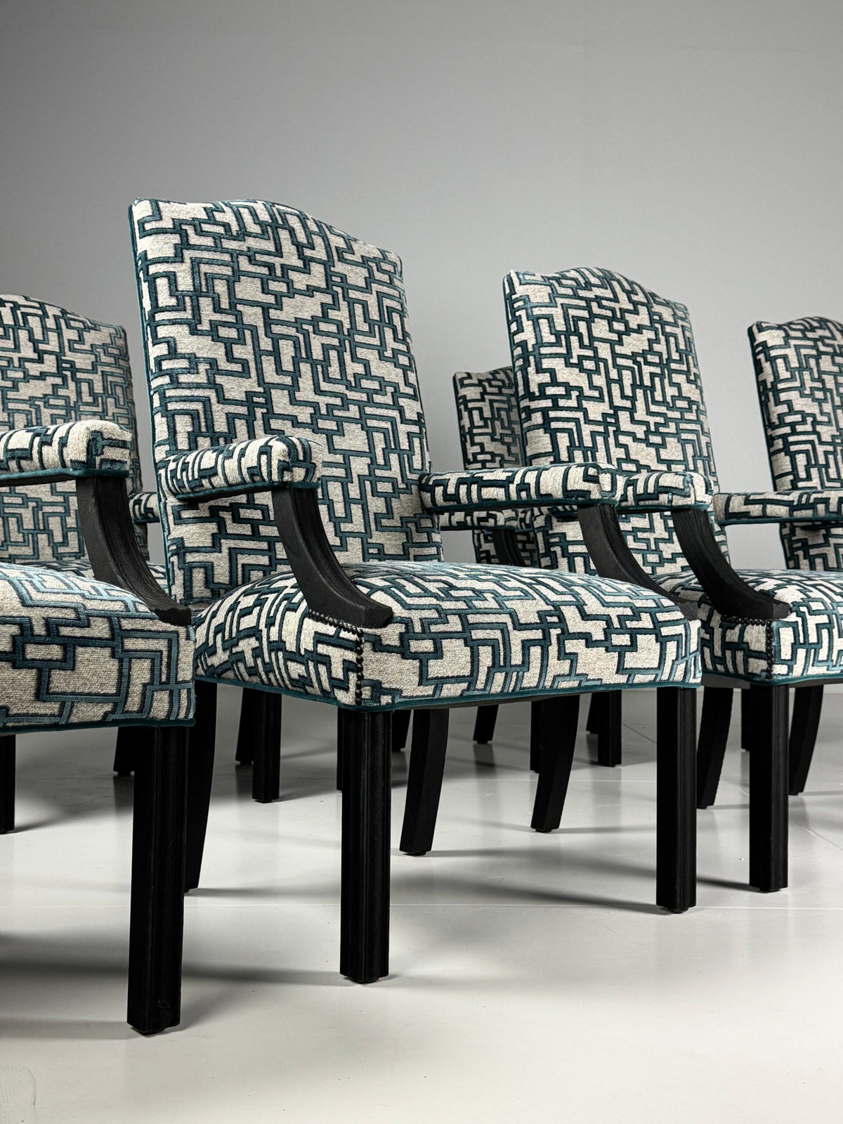 Set of Eight Classic Dining Chairs, Late 20th Century, photo 10