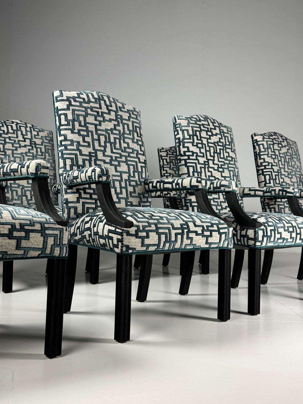 Set of Eight Classic Dining Chairs, Late 20th Century, photo 40