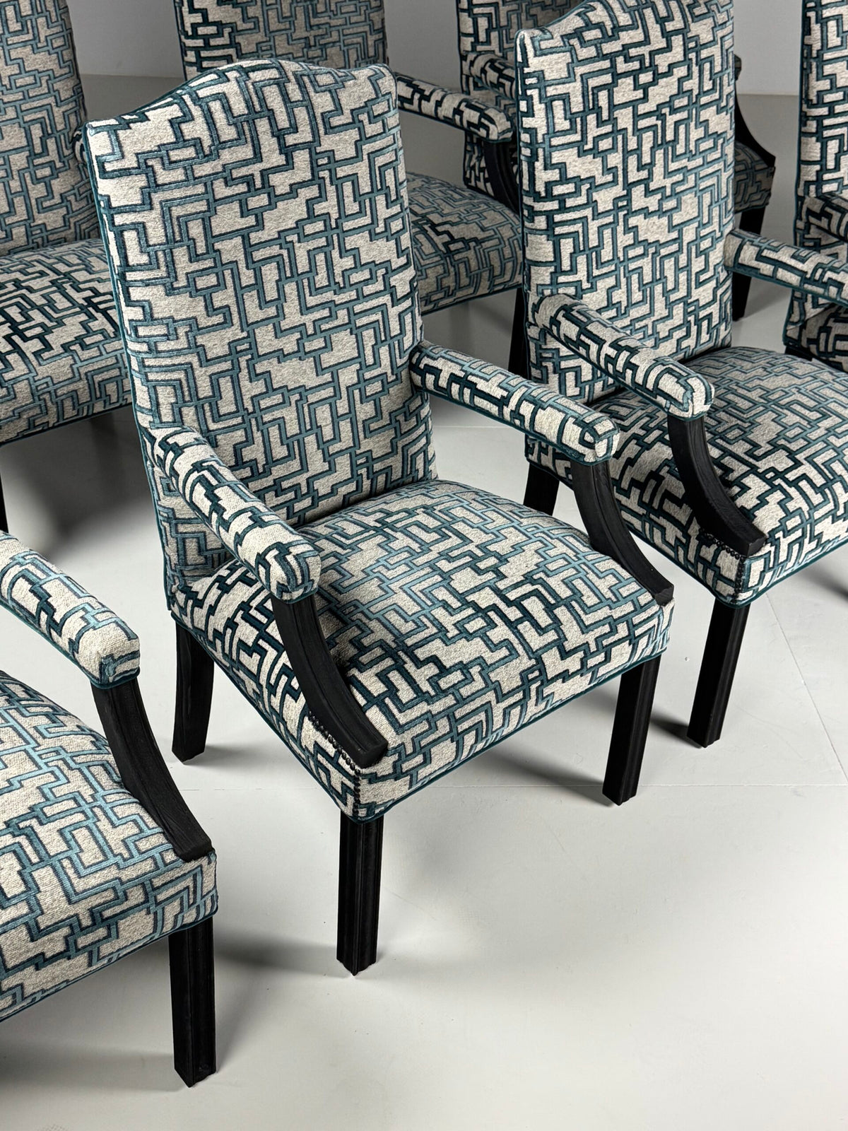 Set of Eight Classic Dining Chairs, Late 20th Century, photo 42