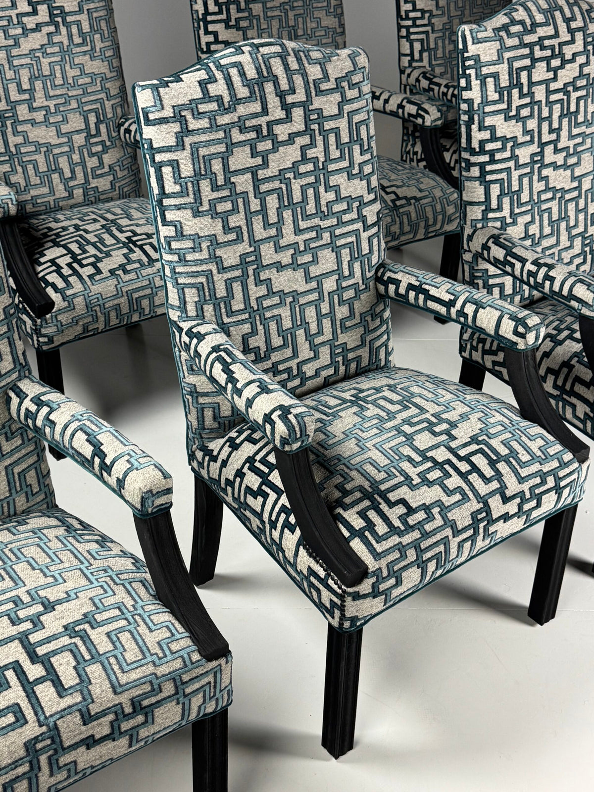 Set of Eight Classic Dining Chairs, Late 20th Century, photo 43