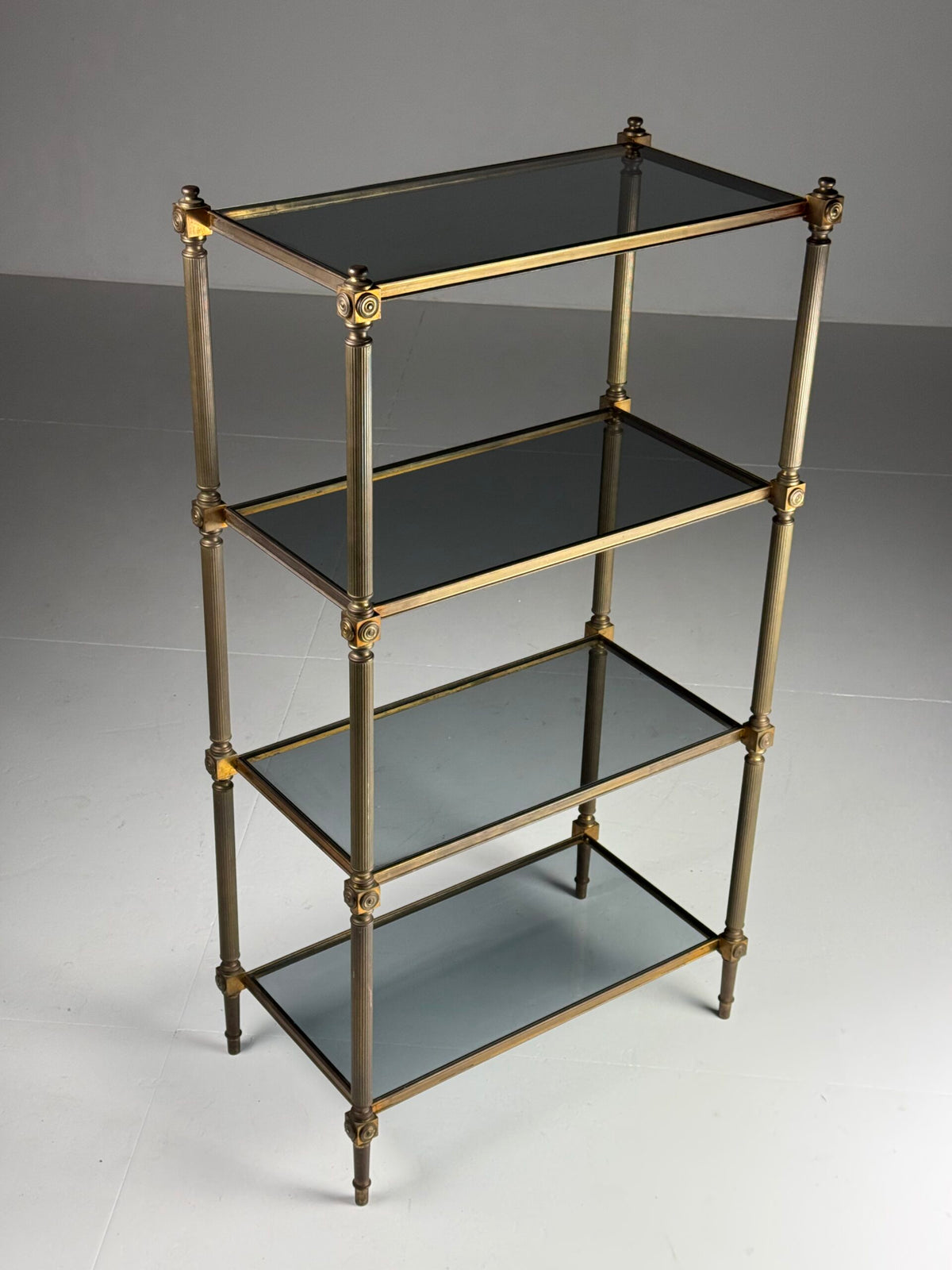 Mid Century Metal and Tinted Glass Bookcase, c. 1960s, photo 18