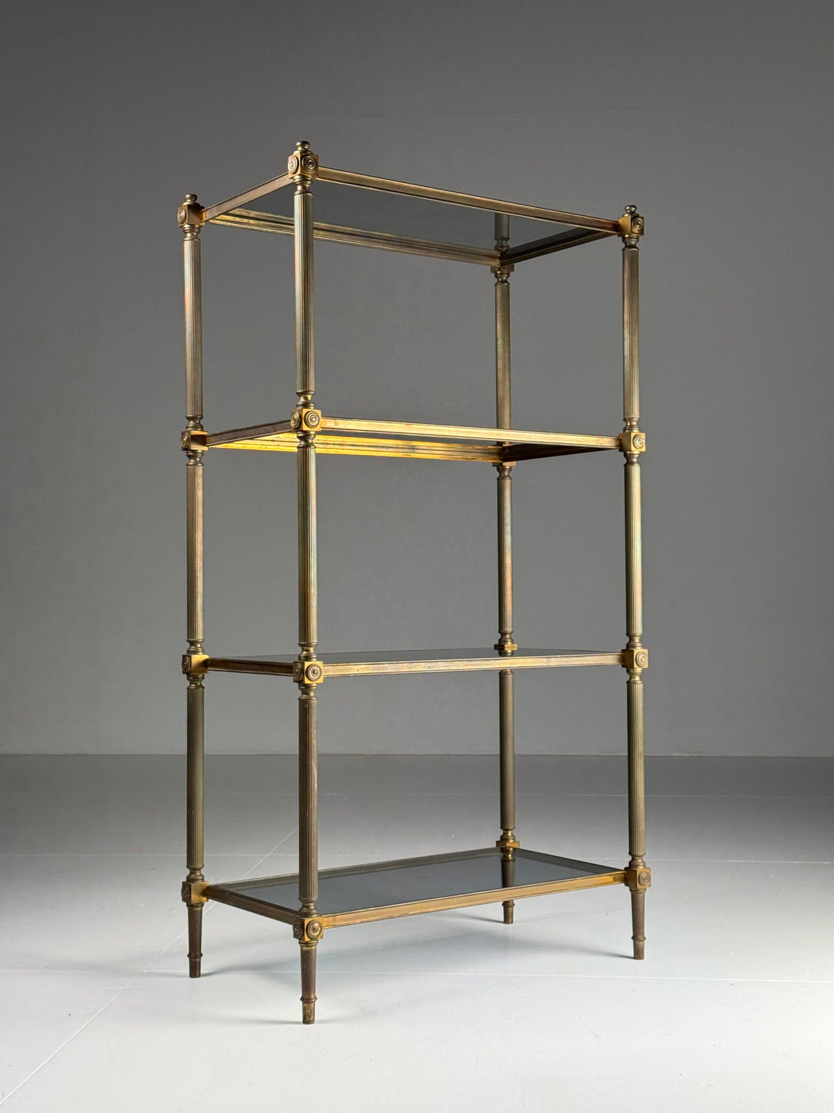 Mid Century Metal and Tinted Glass Bookcase, c. 1960s, photo 15