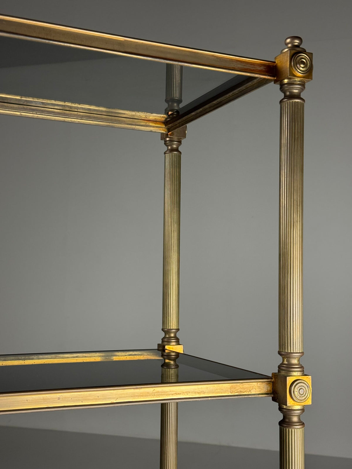 Mid Century Metal and Tinted Glass Bookcase, c. 1960s, photo 9