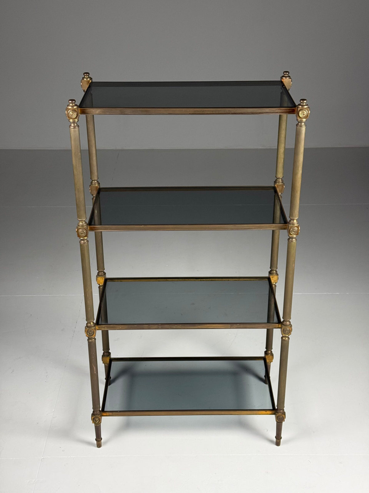 Mid Century Metal and Tinted Glass Bookcase, c. 1960s, photo 5