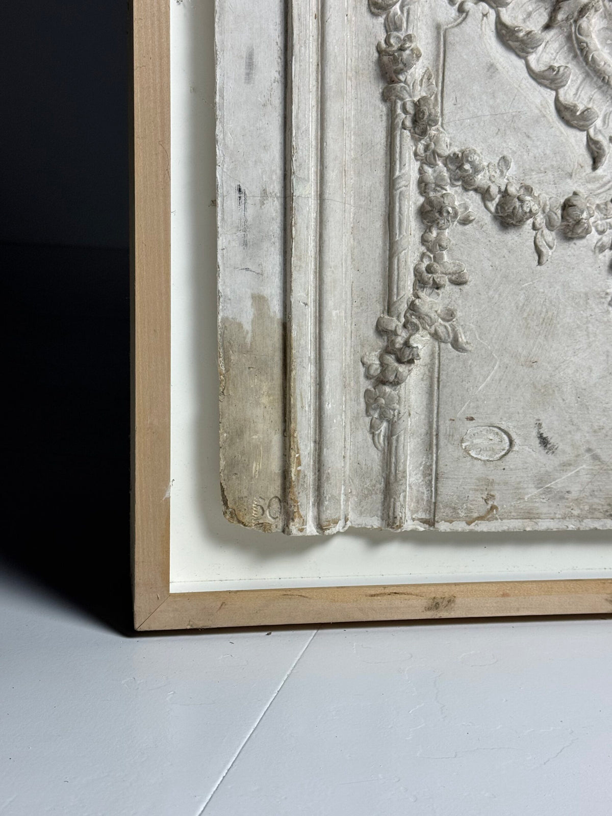 Framed Plaster Ceiling Fragment with Hunting Scene, photo 17