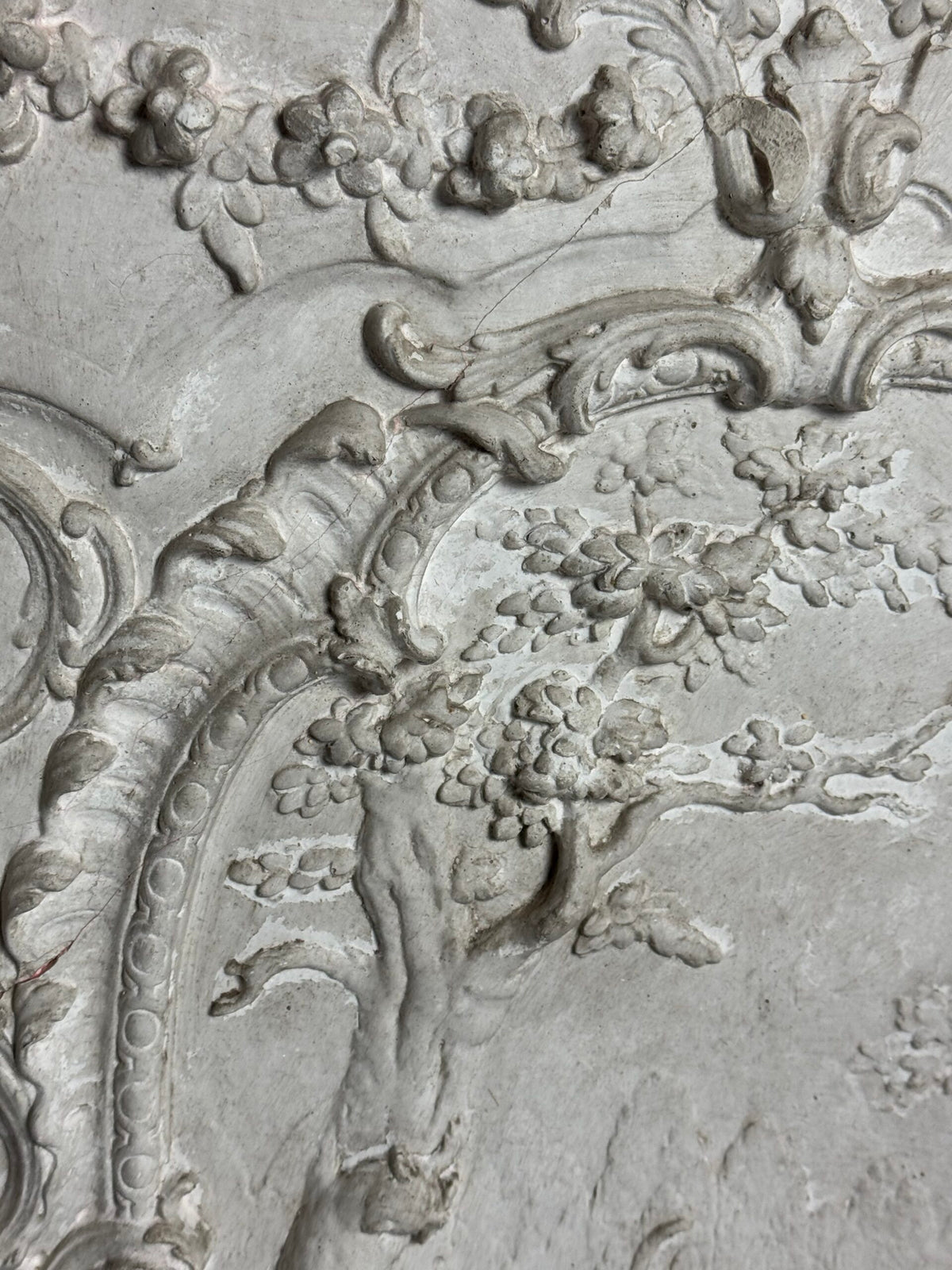 Framed Plaster Ceiling Fragment with Hunting Scene, photo 12