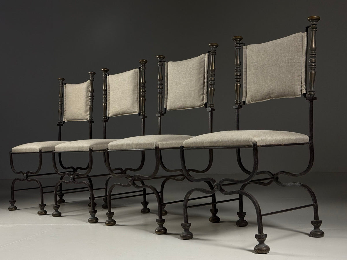 Set of Four Italian Savonarola Chairs, c. 1900, photo 29