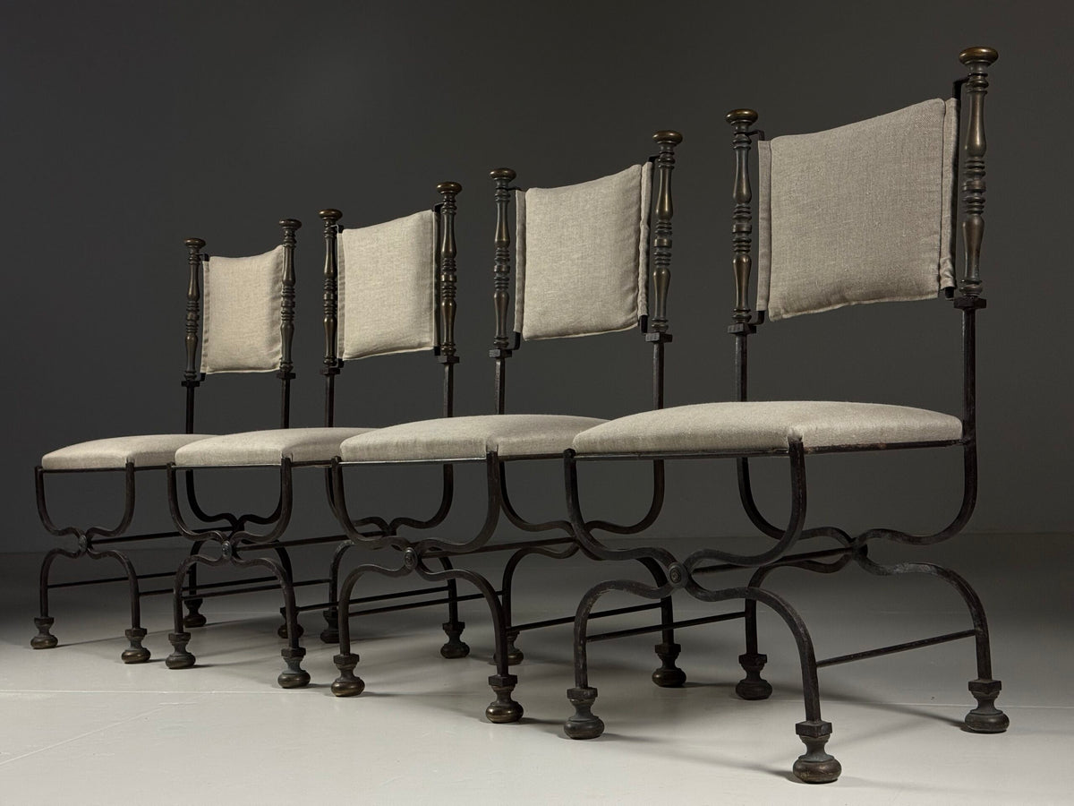 Set of Four Italian Savonarola Chairs, c. 1900, photo 30
