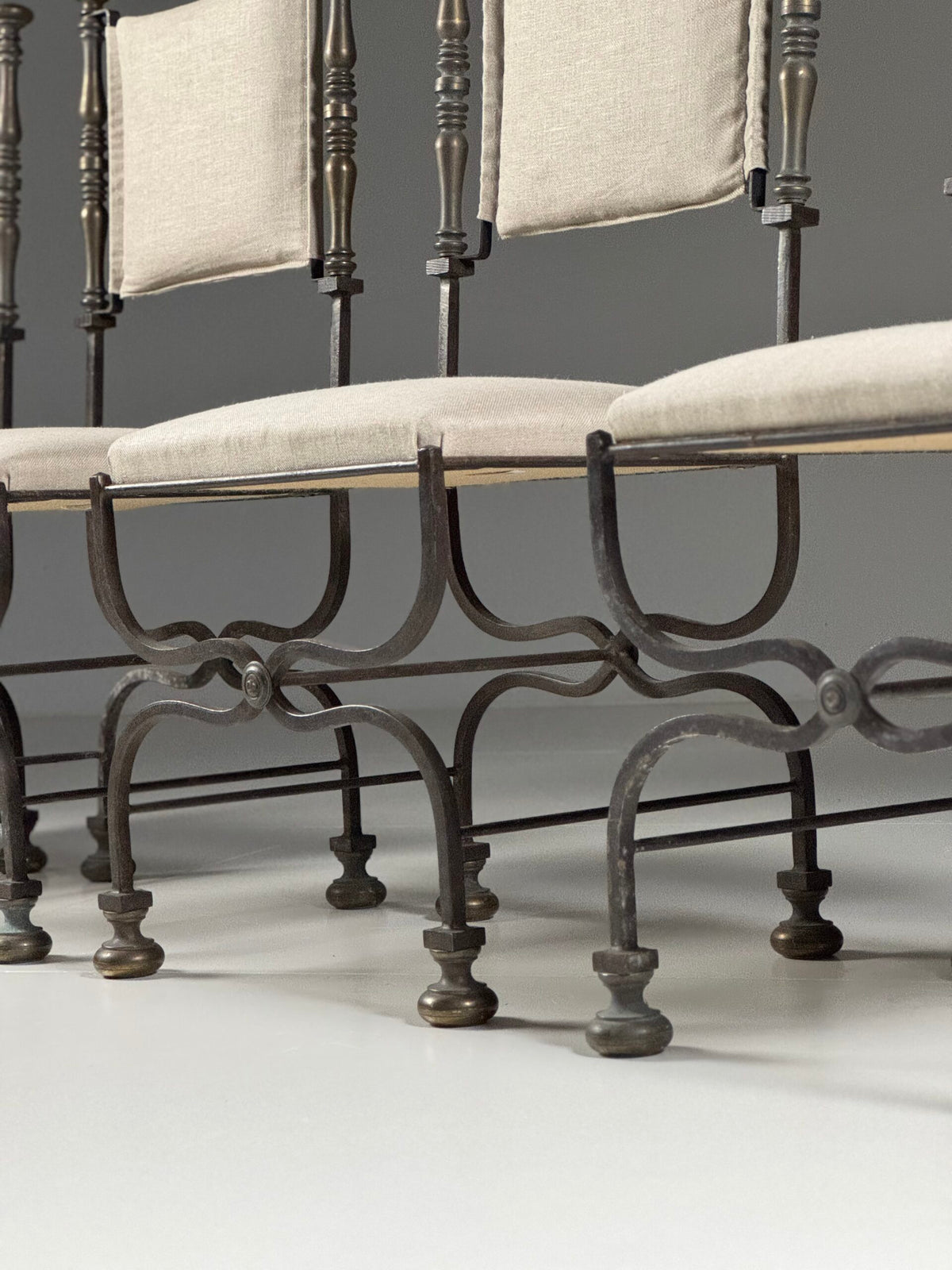 Set of Four Italian Savonarola Chairs, c. 1900, photo 31